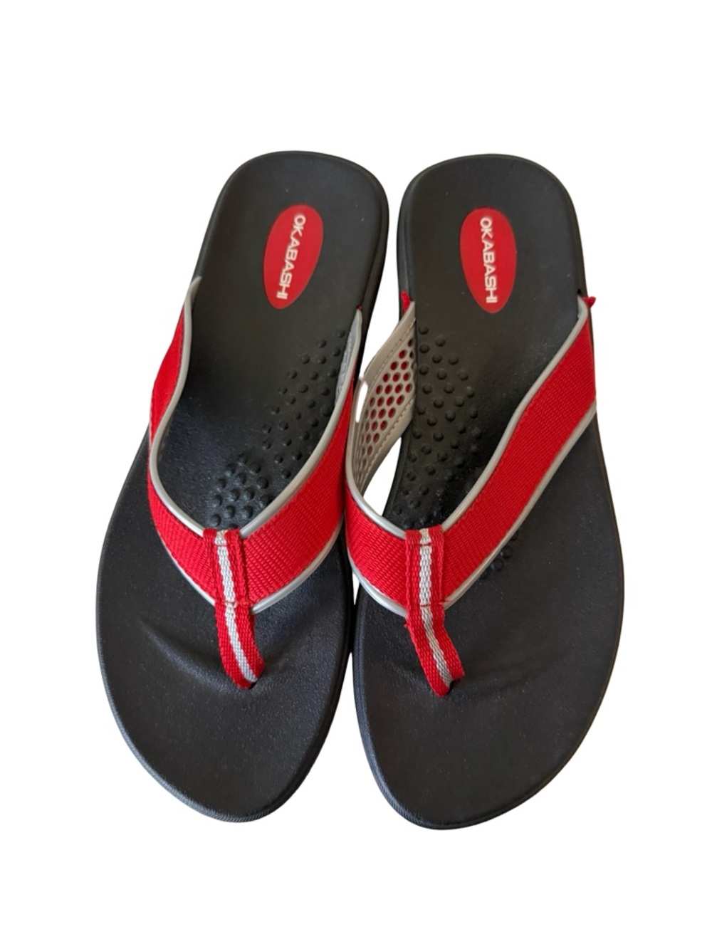 Okabashi Women's Breeze Sustainable Flip Flop Sandals Red  Size M